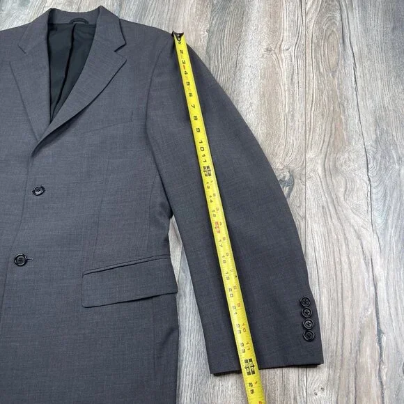 Burberry London Blazer Sport Coat Jacket Wool 2 Button Gray Color Mygrove 42 US